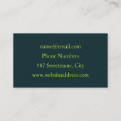 Colorful Luminous Abstract Modern Fractal Art Visitekaartje (Achterkant)