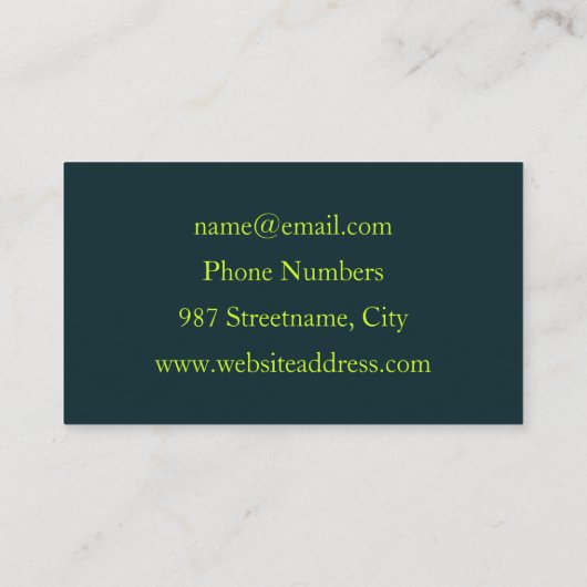 Colorful Luminous Abstract Modern Fractal Art Visitekaartje (Achterkant)