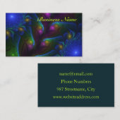 Colorful Luminous Abstract Modern Fractal Art Visitekaartje (Voorkant / Achterkant)