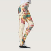 Colorful Macaron Macaroon Sweet French Pastry Leggings (Rechts)