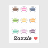 Colorful Macaron Set Stickers (Vel)