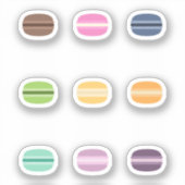 Colorful Macaron Set Stickers (Voorkant)
