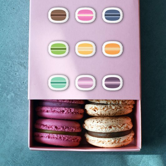 Colorful Macaron Set Stickers
