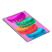 Colorful macaron snoeit illustratie douanenaam notitieboek (Rechterzijde)