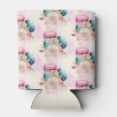 Colorful Macarons en het Patroon van de Waterverf Blikjeskoeler (Achterkant)