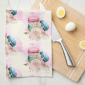 Colorful Macarons en het Patroon van de Waterverf  Theedoek (Quarter Fold)