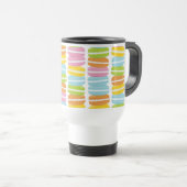 Colorful Macarons Stack Patroon Reisbeker (Voorkant rechts)