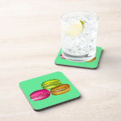 Colorful Macarons waterverf art funky Bier Onderzetter (Rechterzijde)