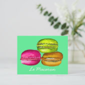 Colorful Macarons waterverf art funky Briefkaart (Staand voorkant)