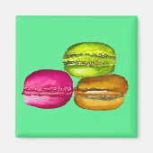 Colorful Macarons waterverf art funky Magneet (Voorkant)