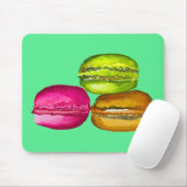 Colorful Macarons waterverf art funky Muismat (Met muis)