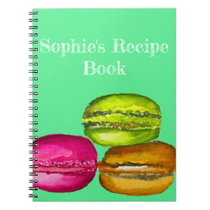 Colorful Macarons waterverf art funky Notitieboek