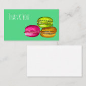 Colorful Macarons waterverf art funky Notitiekaartje (Voorkant / Achterkant)