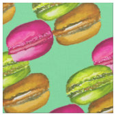 Colorful Macarons waterverf art funky Stof (Close Up)