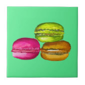 Colorful Macarons waterverf art funky Tegeltje (Voorkant)