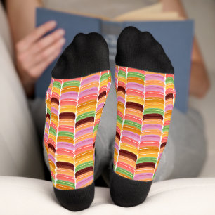 Colorful Macaroon Stacks Patroon Sokken