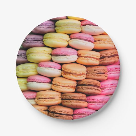 Colorful Macaroons Papieren Bordje (Voorkant)