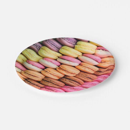Colorful Macaroons Papieren Bordje (Gekanteld)