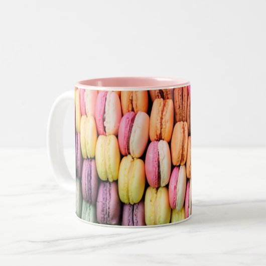 Colorful Macaroons Tweekleurige Koffiemok (Voorkant links)