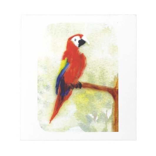 Colorful Macaw Bird Art Notitieblok (Voorkant)