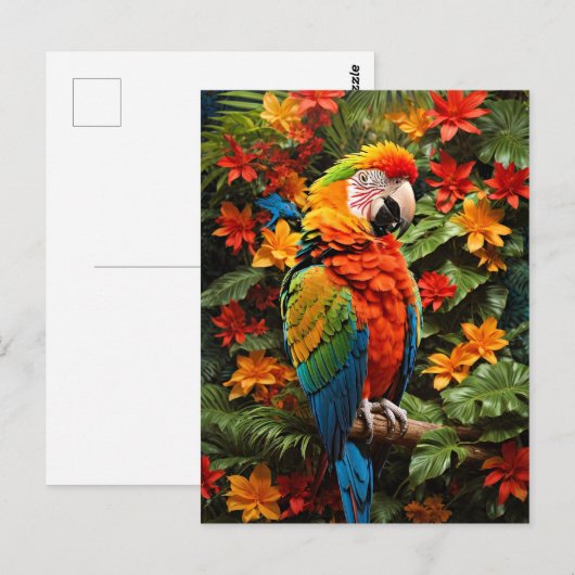 Colorful Macaw Bird Briefkaart (Voorkant / Achterkant)