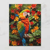 Colorful Macaw Bird Briefkaart (Voorkant)