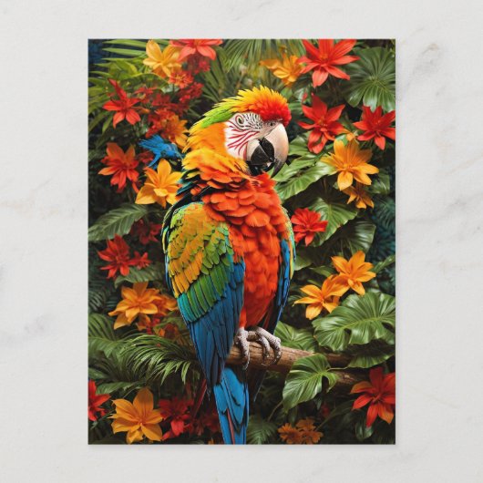 Colorful Macaw Bird Briefkaart (Voorkant)