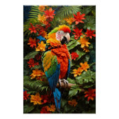 Colorful Macaw Bird Perfect Poster (Voorkant)