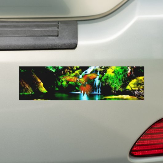 Colorful Macaw Bumpersticker (Op auto)