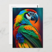 Colorful Macaw Parrot Bird Painting Briefkaart (Voorkant / Achterkant)