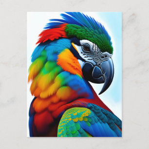 Colorful Macaw Parrot Bird Painting Briefkaart