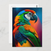 Colorful Macaw Parrot Bird Painting Briefkaart (Voorkant / Achterkant)