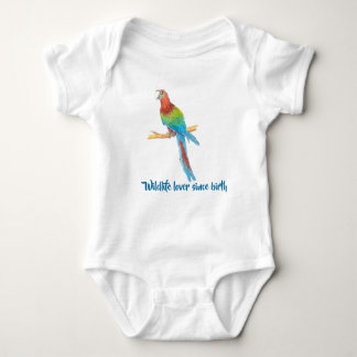 Colorful Macaw Parrot Romper