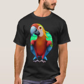 Colorful Macaw Parrot Sunset T-shirt (Voorkant)