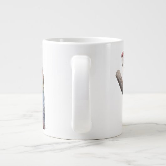 Colorful Macaw Parrot Waterverf Grote Koffiekop (Achterkant)