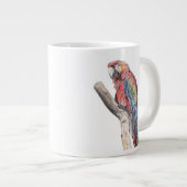 Colorful Macaw Parrot Waterverf Grote Koffiekop (Voorkant rechts)