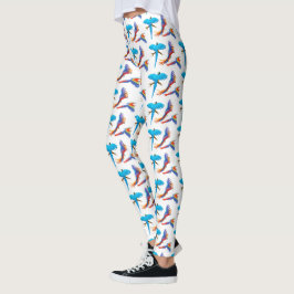 Colorful Macaw Parrots Leggings