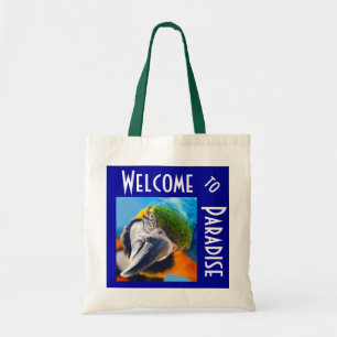 Colorful Macaw Tropische Canvas tas