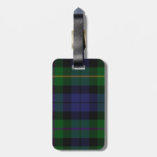 Colorful MacBride Tartan Pset Bagagelabel (Achterkant verticaal)