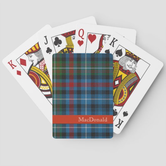Colorful MacDonald Tartan Spelkaarten Speelkaarten (Achterkant)