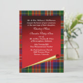 Colorful MacPherson Tartan Bond Wedding Kaart (Staand voorkant)