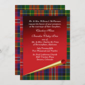 Colorful MacPherson Tartan Bond Wedding Kaart (Voorkant / Achterkant)
