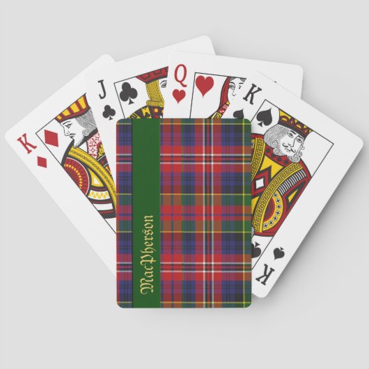 Colorful MacPherson Tartan Spelkaarten Pokerkaarten (Achterkant)
