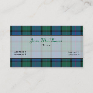 Colorful MacThomas Family Tartan Pset Custom Visitekaartje