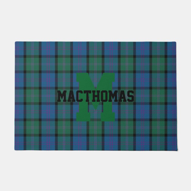Colorful MacThomas Pset Monogrammed Deurmat (Voorkant)