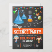 Colorful Mad Science Kids Birthday Party Kaart (Voorkant)