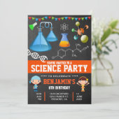 Colorful Mad Science Kids Birthday Party Kaart (Staand voorkant)