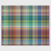 Colorful Madras Pset Stripe Patroon Cadeaupapier (Vlak)