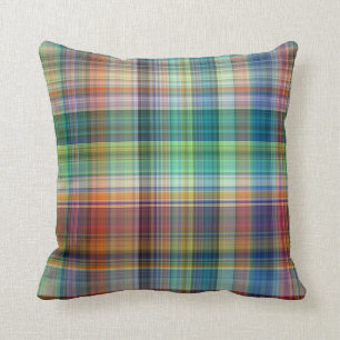 Colorful Madras Pset Stripe Patroon Kussen