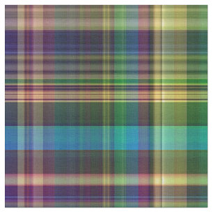 Colorful Madras Pset Stripes Print Patroon Stof